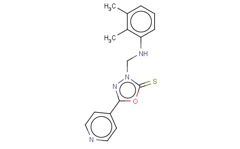 1,3,4-OXADIAZOLE-2(3H)-THIONE, 3-(((2,3-DIMETHYLPHENYL)AMINO)METHYL)-5-(4-PYRIDINYL)-
